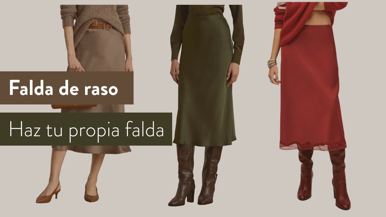 ¡Hazte tu propia falda de raso a medida! (Tutorial completo Patronaje + Costura)