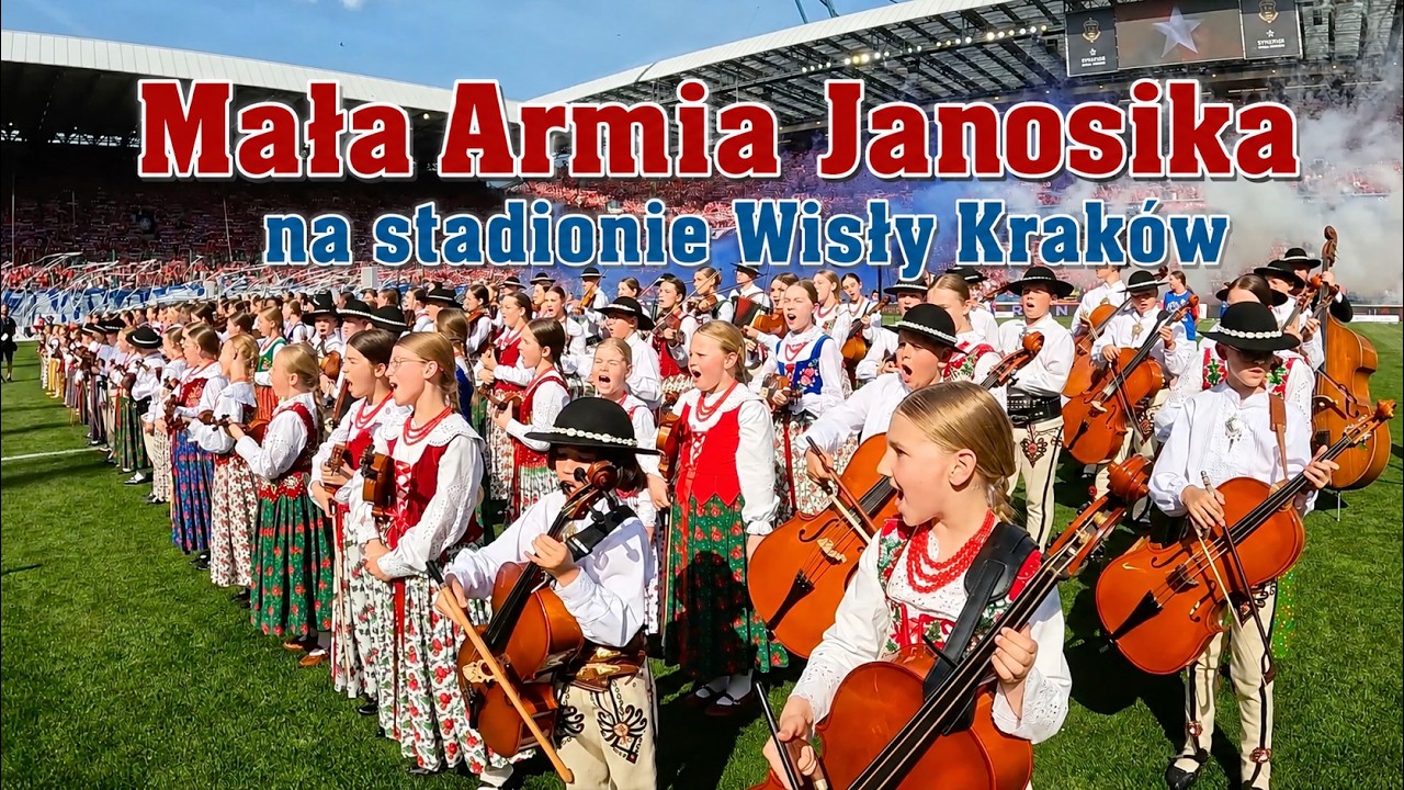 Mała Armia Janosika śpiewa hymn Wisły Krak&oacute;w na stadionie Synerise Arena / Jak długo na Wawelu 2026