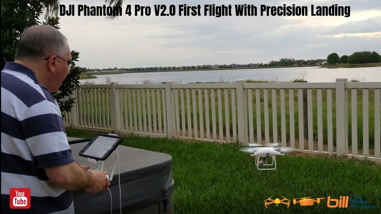 Первый полет DJI Phantom 4 Pro V2.0 с точной посадкой