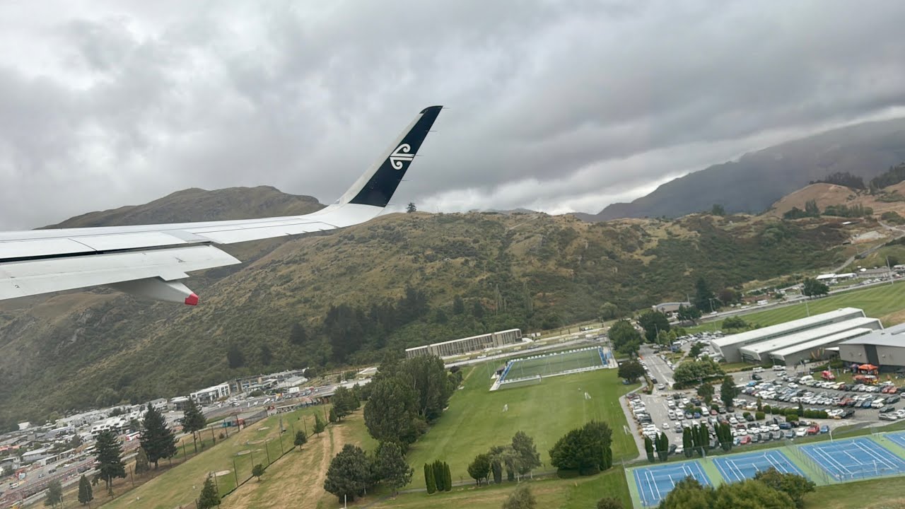 Air New Zealand NZ616 Pushback, Taxi, and Takeoff from Queenstown Airport 1/25/26