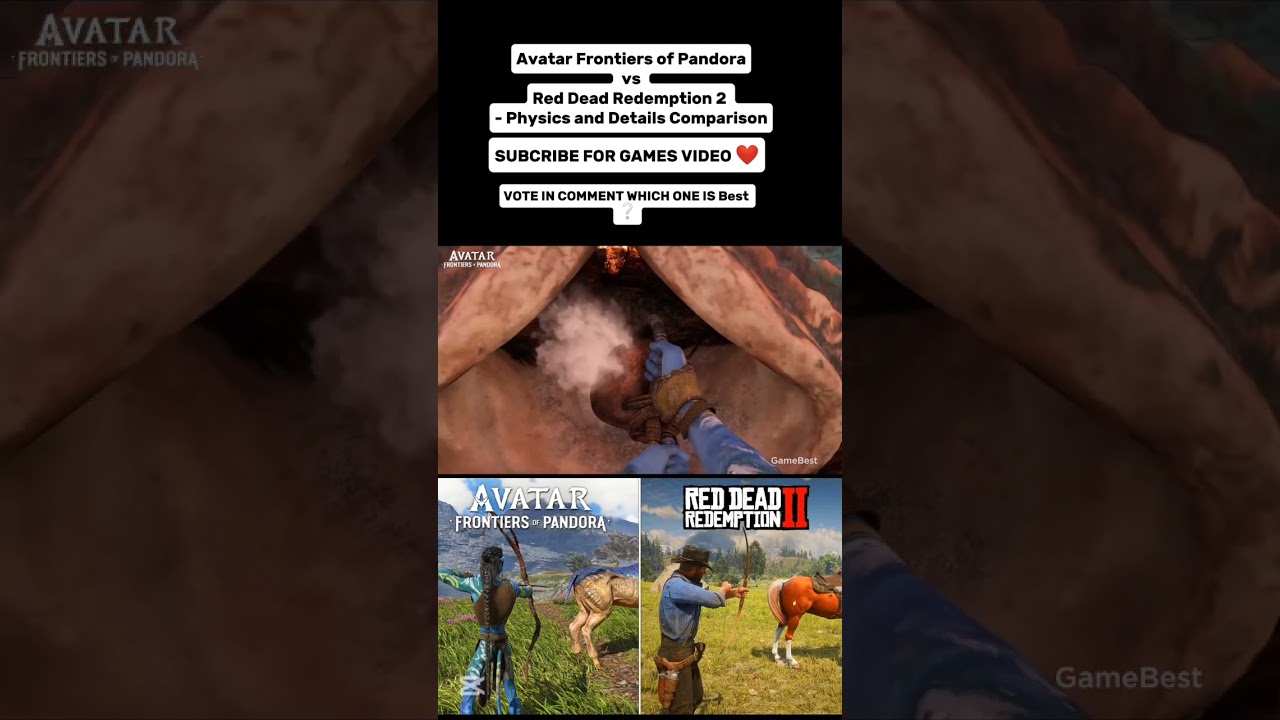 Avatar Frontiers of Pandora vs Red Dead Redemption 2 - Physics and Details Comparison comment me for