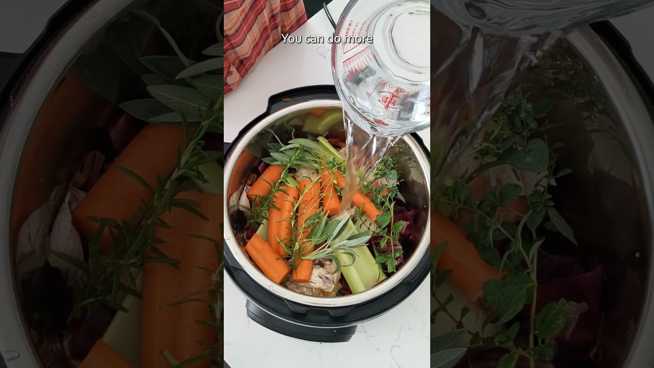 Instant Pot Chicken Bone Broth | Easy, Flavorful, High-Protein Chicken Broth | The Floral Apron