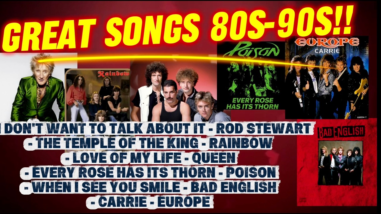 (LYRICS) GREAT SONGS 80S-90S!! - I DON'T WANT TO TALK ABOUT, THE TEMPLE OF THE KING, CARRIE etc.