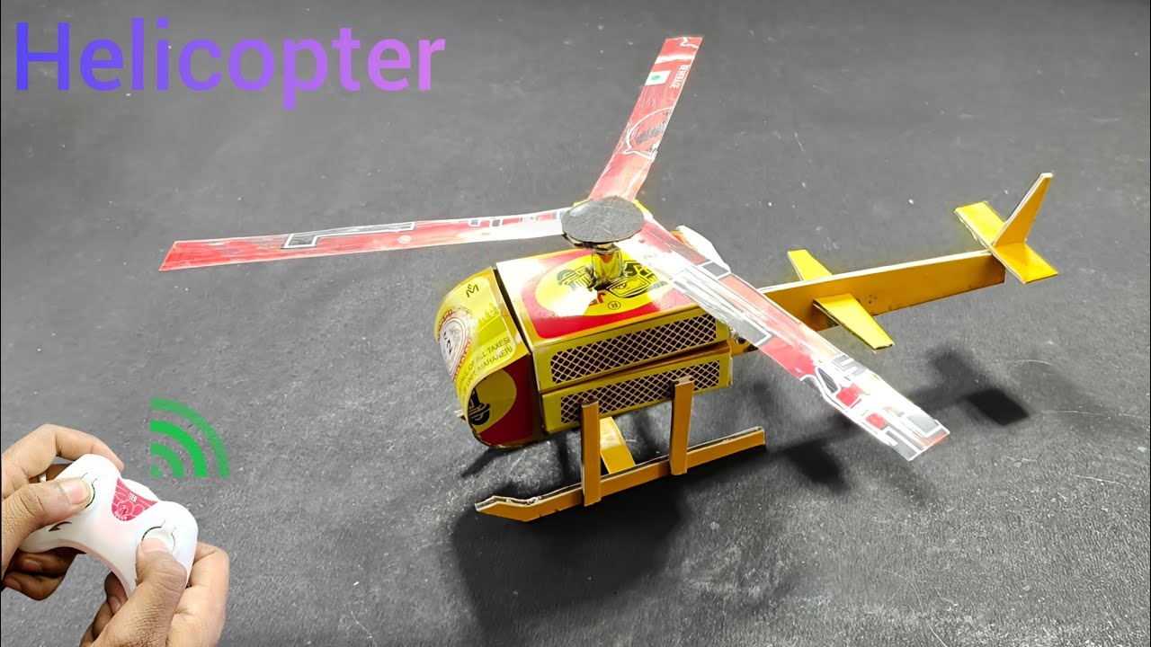 How to Make a Remote Control Helicopter Using Matchbox 🚁 DIY RC Helicopter That Flies