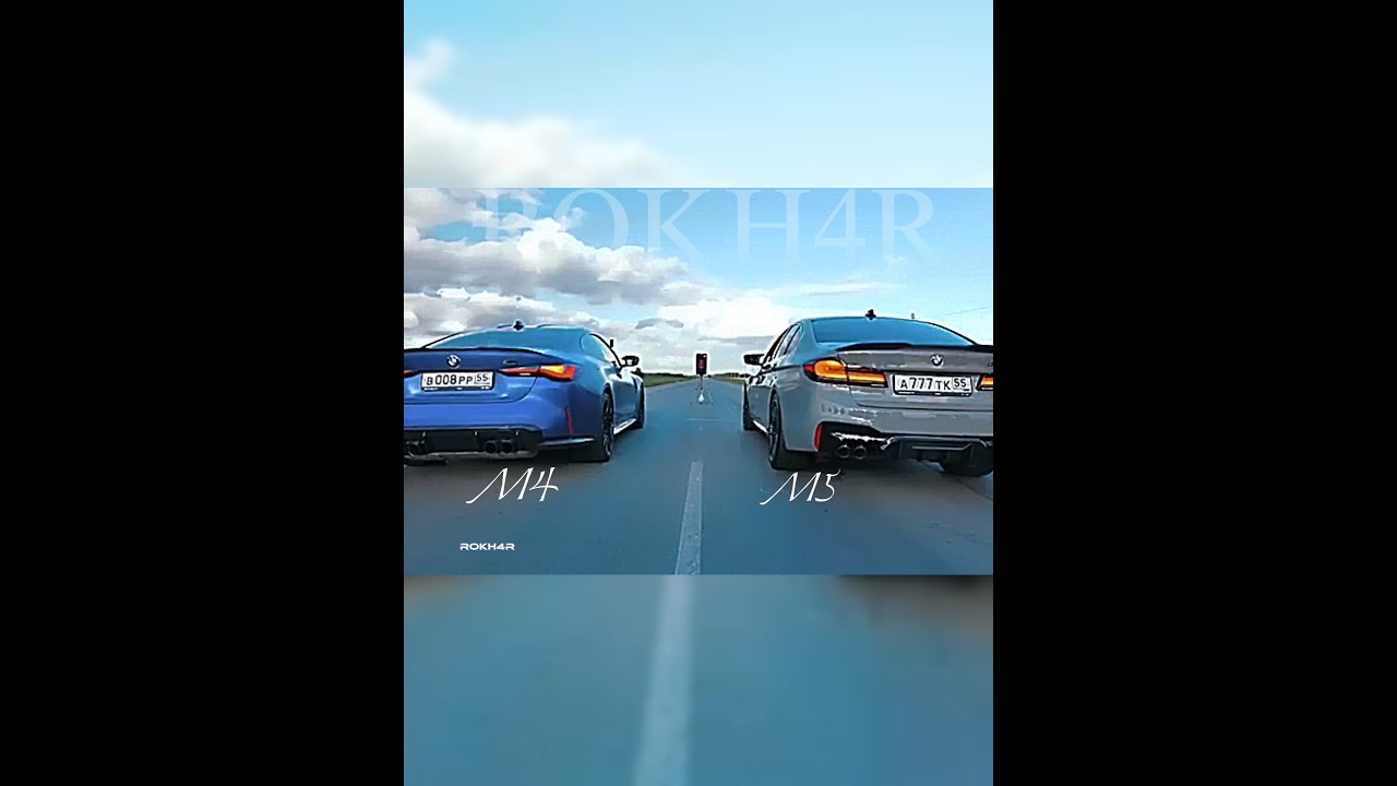 BMW M5 compitition Vs BMW M4 Compititipn #sportscar #drag race