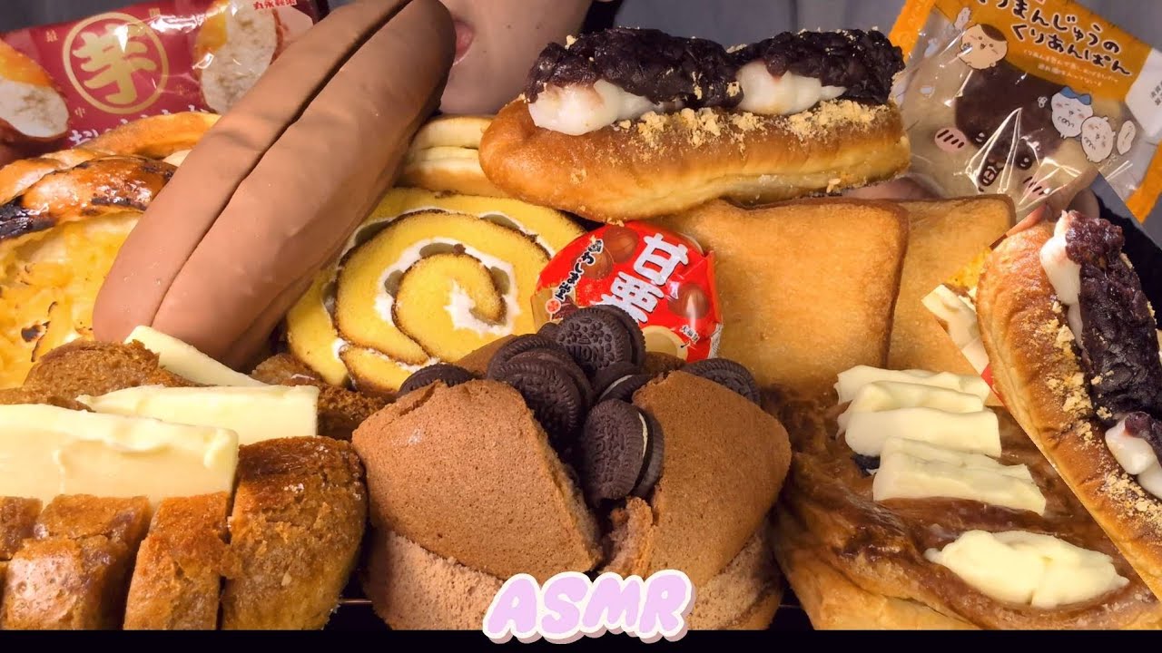 【咀嚼音】秋芋スイーツ菓子パン食べる第2弾고구마 스위트 폭식【ASMR/mukbang/EatingSounds】