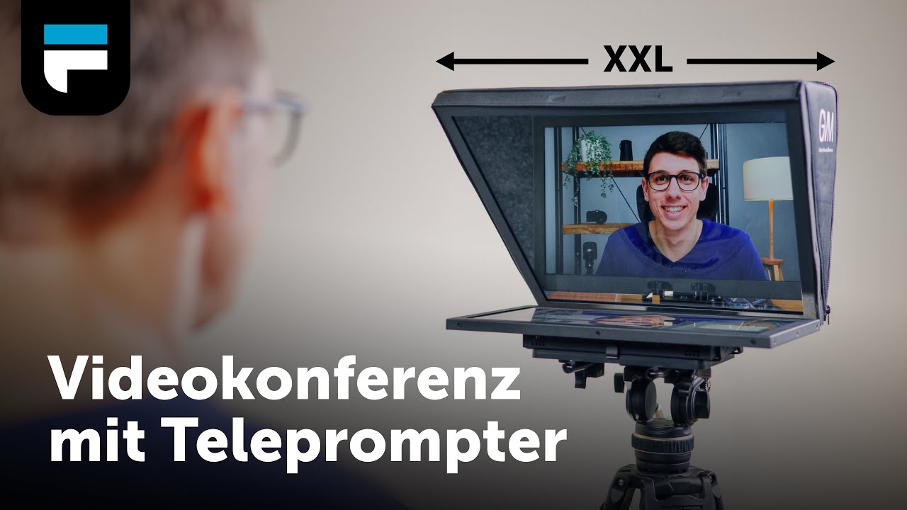 Großer Teleprompter für Videokonferenzen – Tutorial deutsch