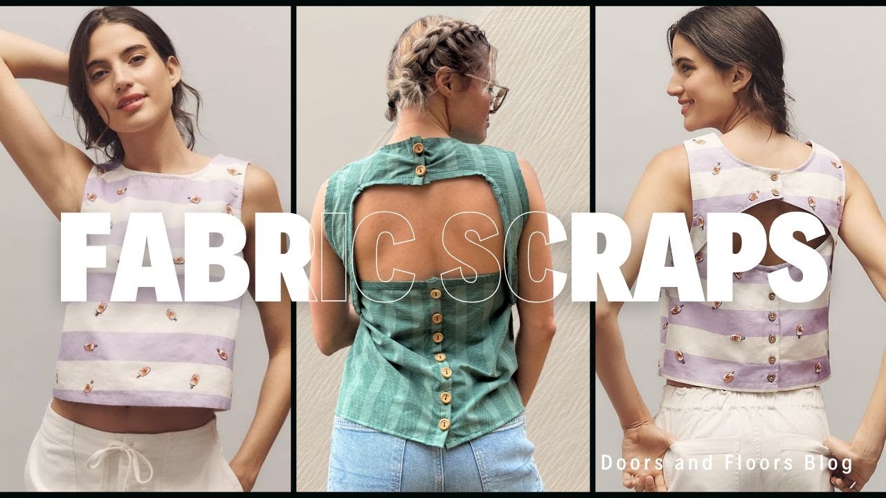 Making a scrap fabric button back blouse | The Maeve Icon Tank Top