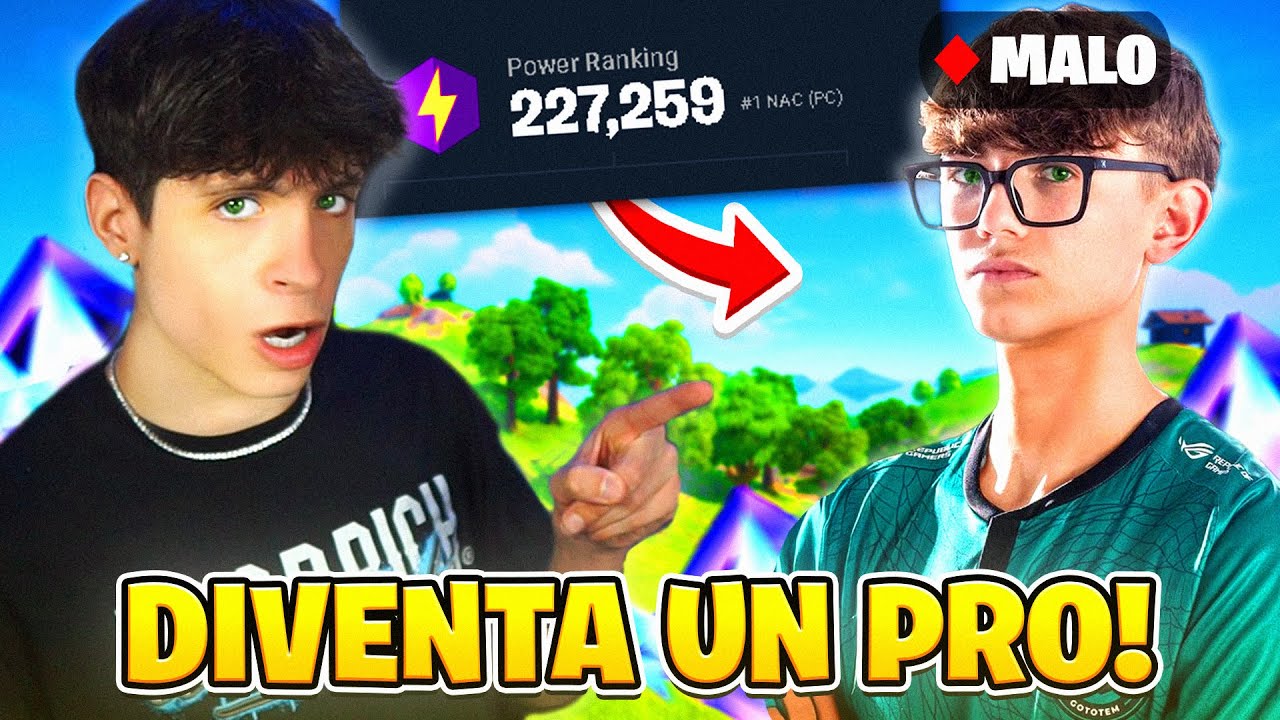 TRASFORMO MALO IN UN PRO PLAYER DI FORTNITE 😱🏆