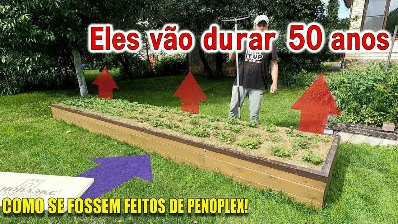 Horta elevada quente para durar 50 anos! F&aacute;cil de fazer!