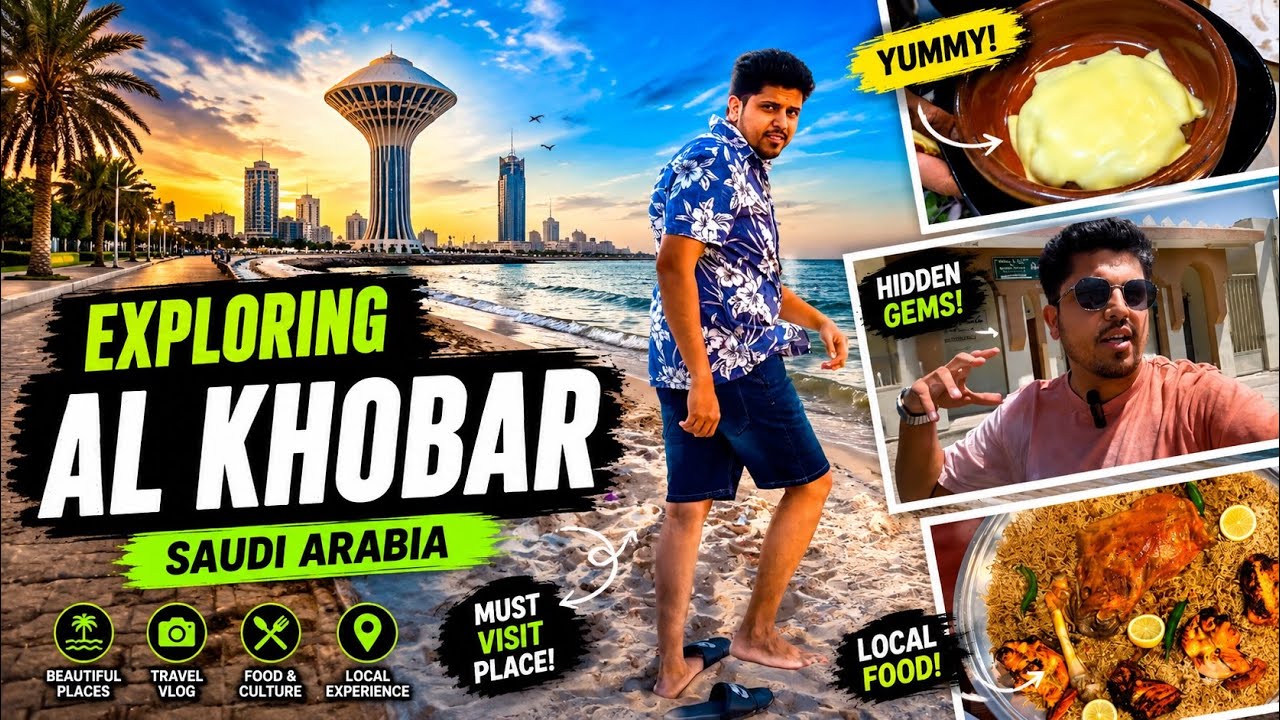 Exploring Al Khobar || Khobar New Cornish || Half Moon Beach || Road Trip from Riyadh Saudi Arab ||