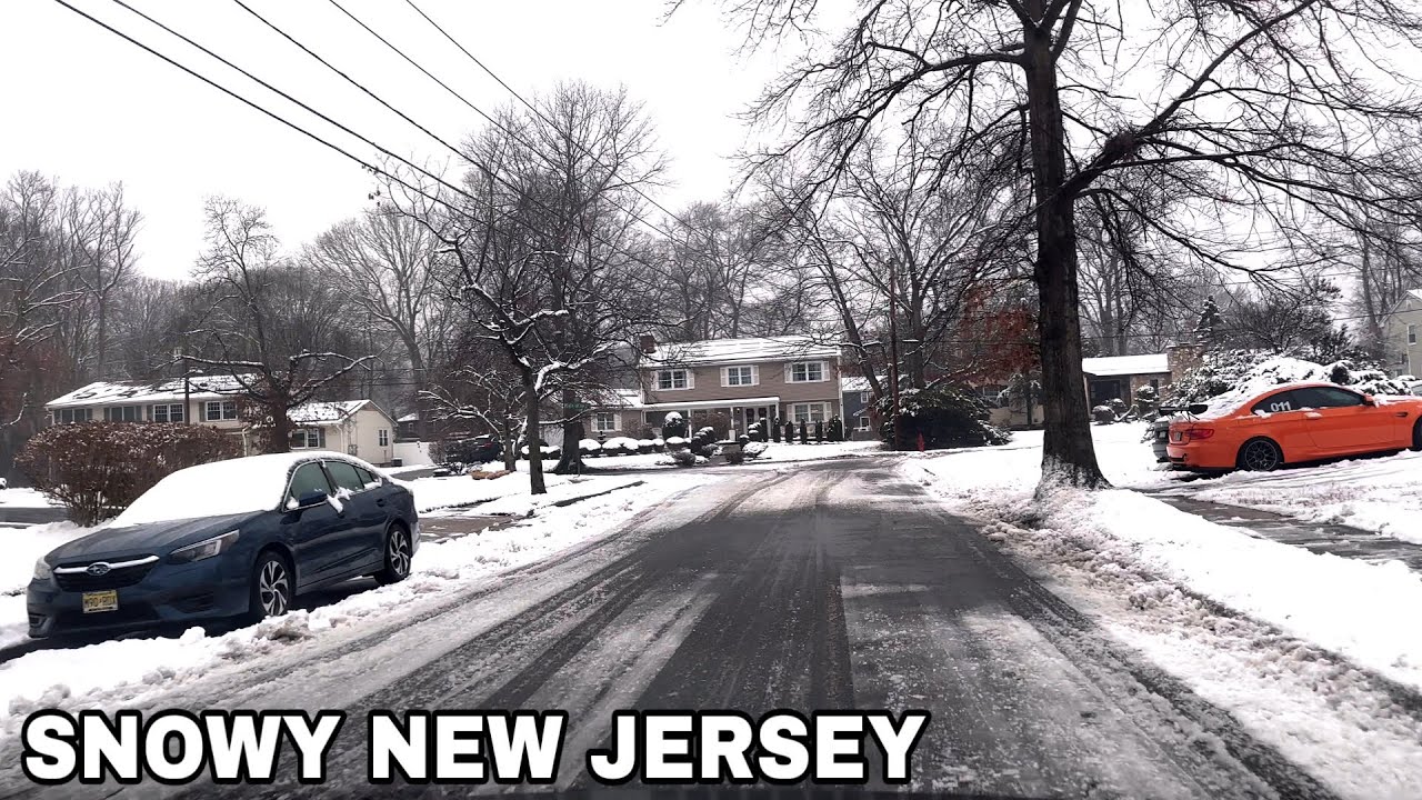Snowy Drive : Woodlot Rd, to Shanawaz Palace, | New Jersey, In Urdu-Hindi 