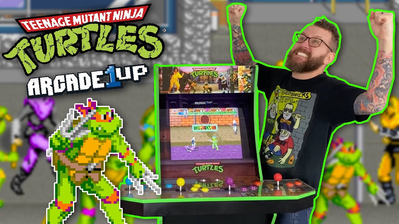 I got a Teenage Mutant Ninja Turtles Arcade 1up Cabinet! (Gameplay & Review)