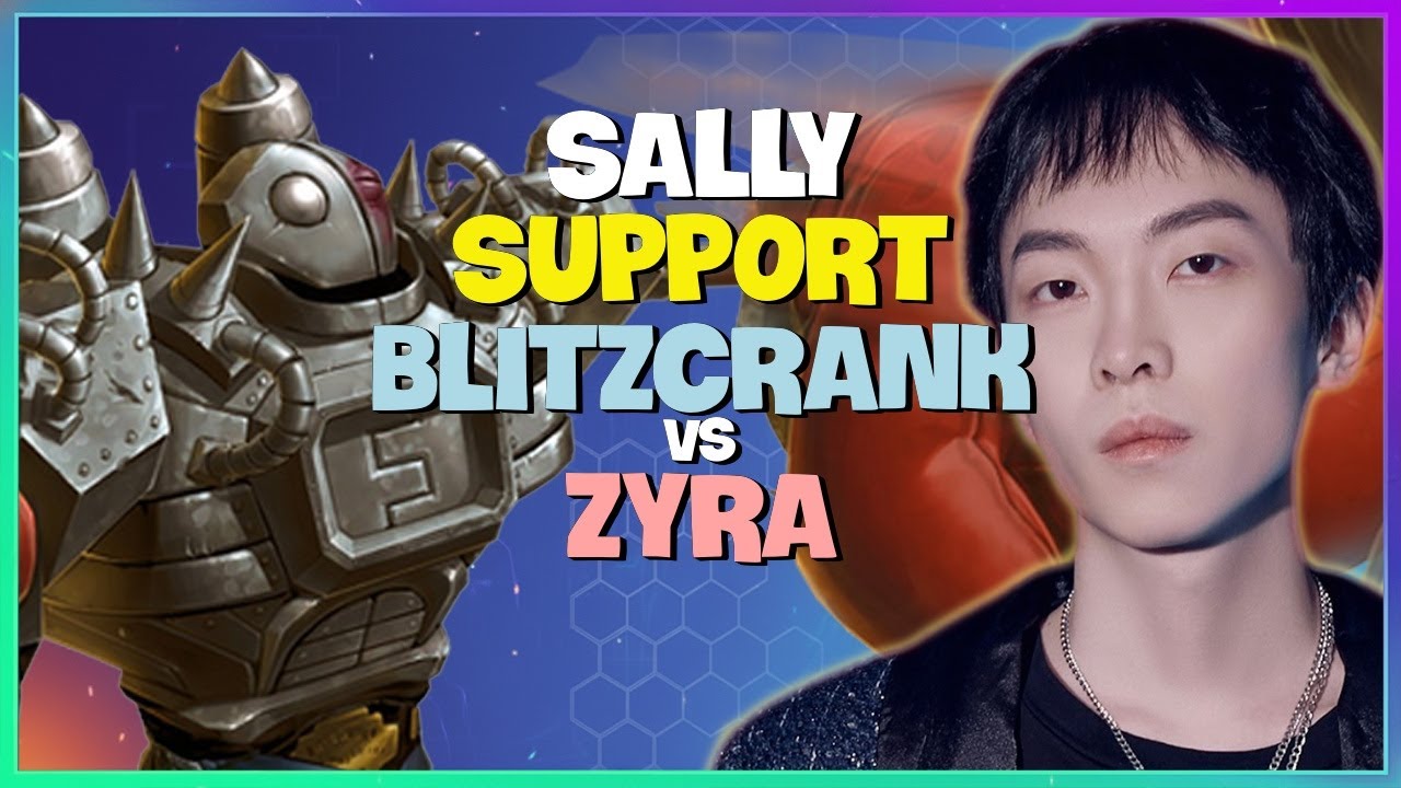 Sally Chinese Challenger Blitzcrank Support Roaming and Vision Masterclass Engsub