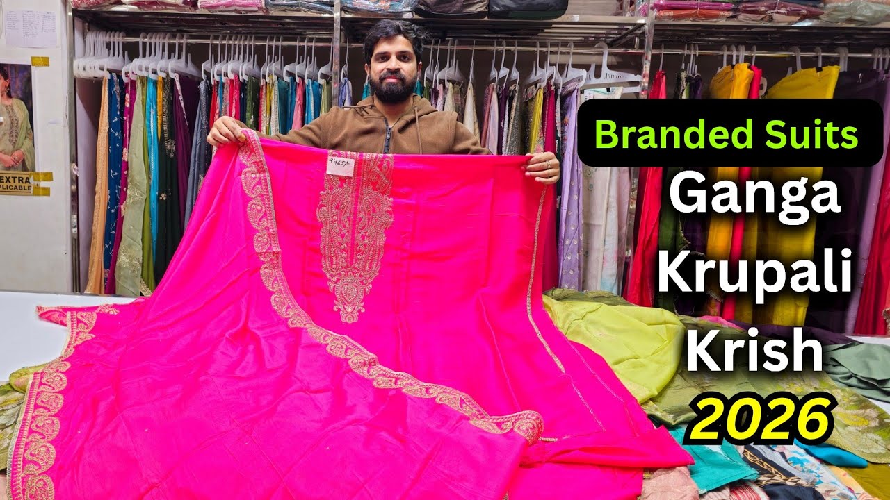 Branded Designer Suits Collection 2026 | Ganga & Krupali Suits | Discount Offer - Kamdhenu Textiles
