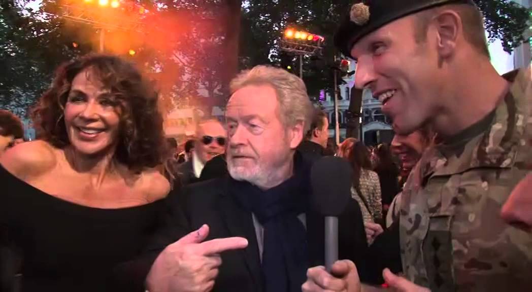 Ridley Scott Leaves No Soldier Behind At 'The Martian' Premiere | Forces TV