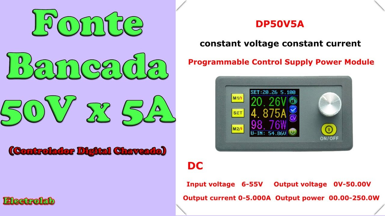 Fonte de Bancada 50V x 5A! Controlador digital!