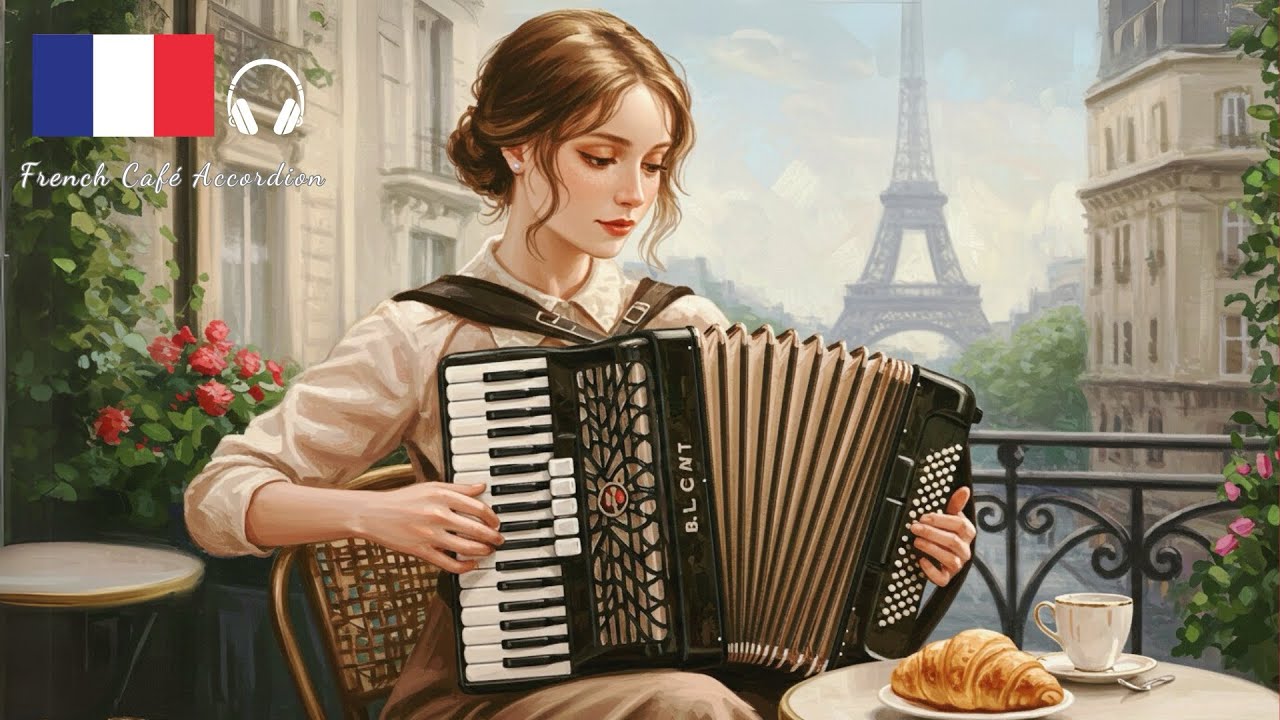 French Café Accordéon – Romantic Music Journey Through the Streets of Paris 🇫🇷