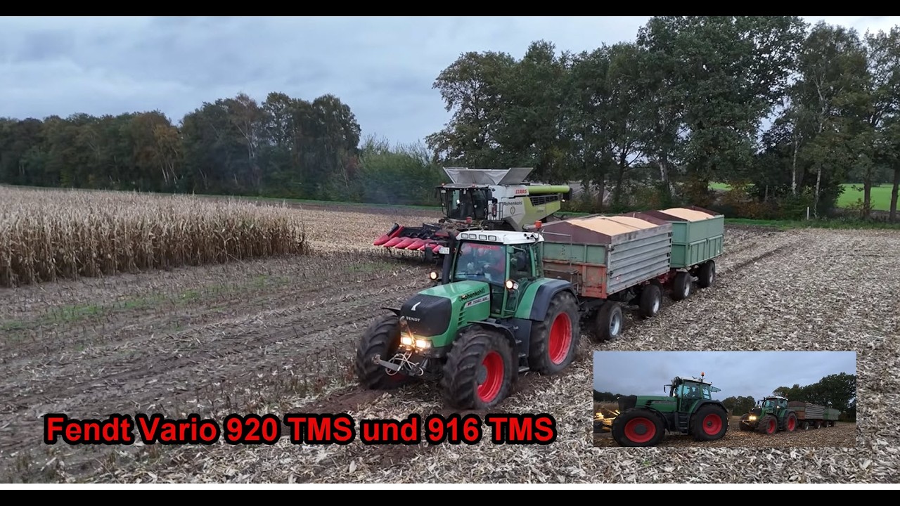 Fendt Vario 920 TMS und Claas Lexion 7700 in der Maisernte ! Es l&auml;uft nicht immer alles wie geplant