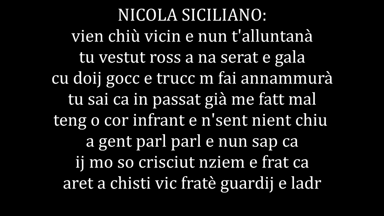 GEOILER+N.SICILIANO (to giur ca t vogl ben)TESTO