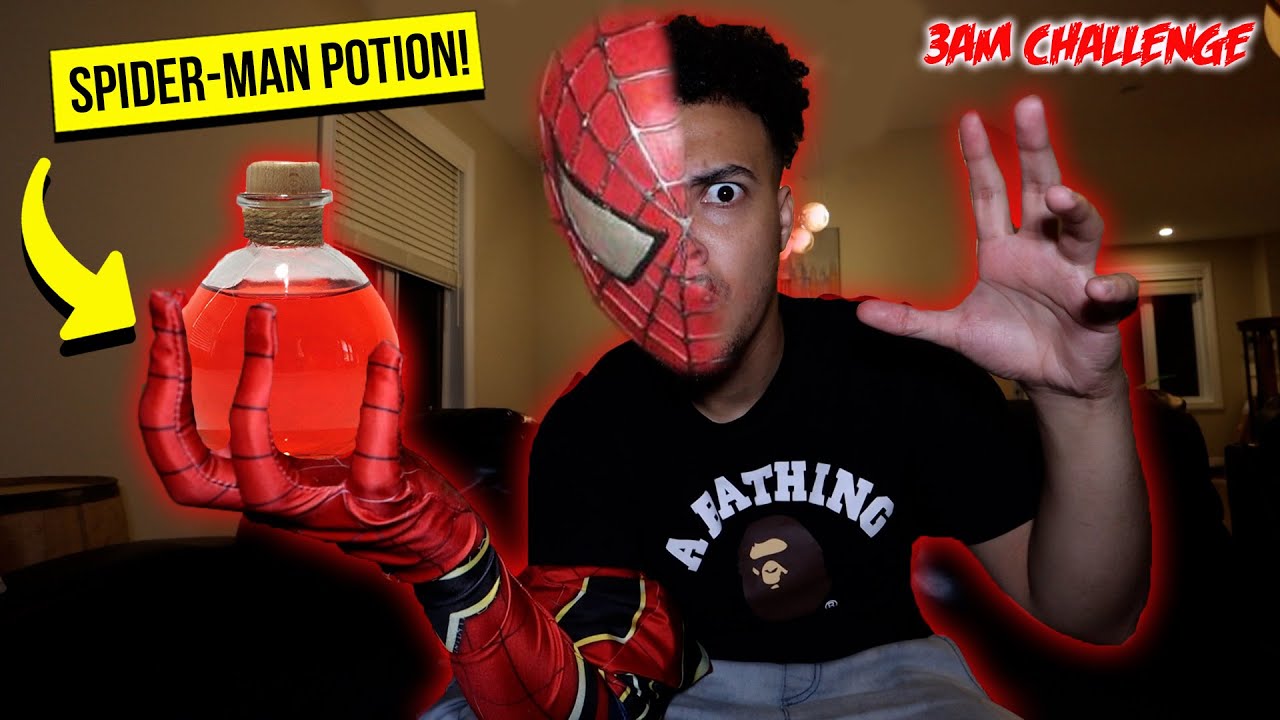 НЕ ПЕЙТЕ ЗЕЛЬЕ ЧЕЛОВЕКА-ПАУКА «ТЕМНАЯ ПАУТИНА» В 3 ЧАСА НОЧИ (ЧЕЛОВЕК-ПАУК НАПАДАЛ НА МЕНЯ!?)