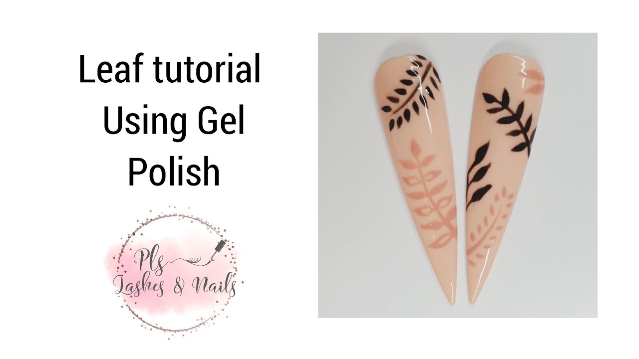 Learn how to draw leaf nail art tutorial