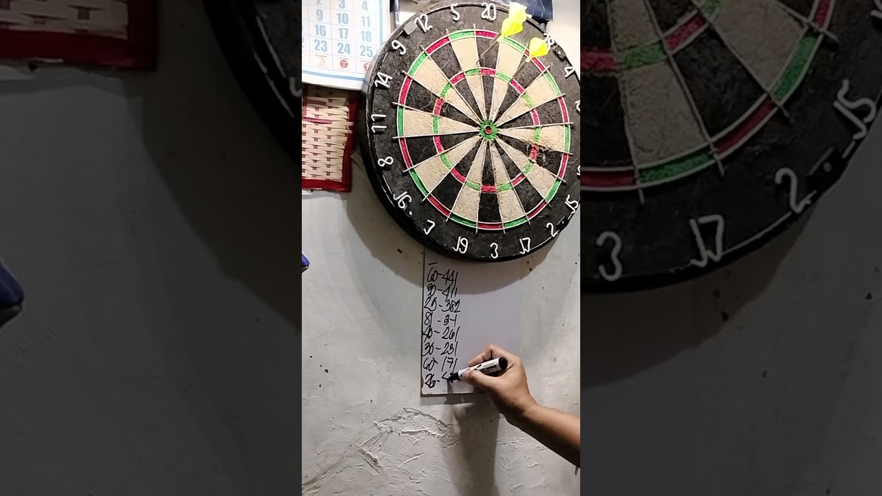 DIY lighting sa dart board and practice throw 501 darts and cricket