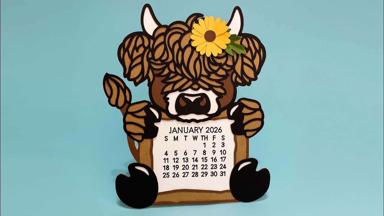 Highland Cow Calendar 2026