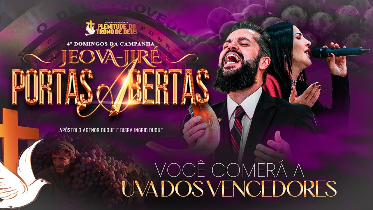 DOMINGO - JEOVÁ JIRÉ - PORTAS ABERTAS - 01/02/26 - APÓSTOLO AGENOR DUQUE - IAPTD AO VIVO