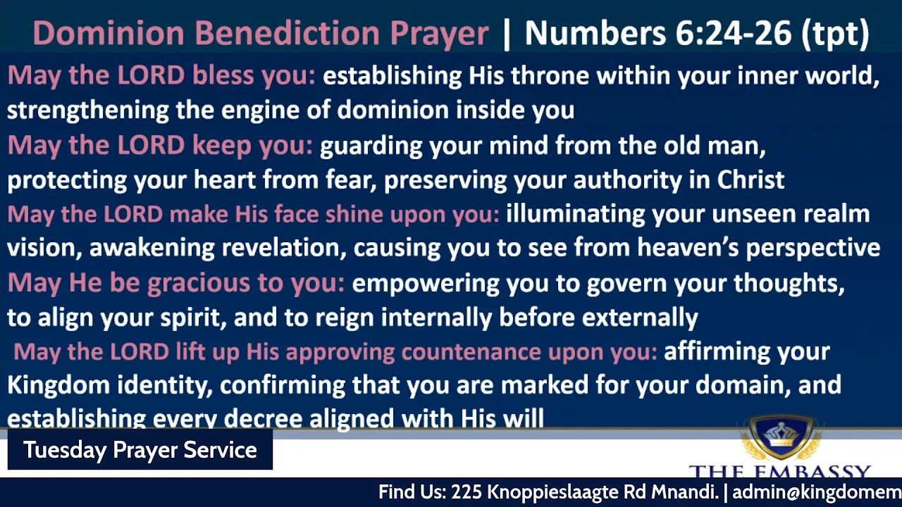 Tuesday Prayer Service