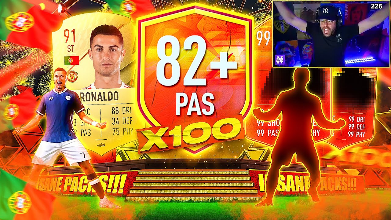 OMG RONALDO AGAIN?!?! 100x 82+ GUARANTEED UPGRADE PACKS  | FIFA 22 ULTIMATE TEAM