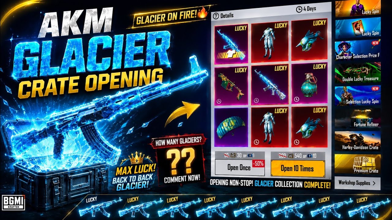 AKM GLACIER CRATE OPENING | LUCKY OR UNLUCKY | PART 1 