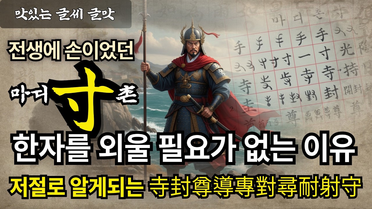전생에 '손'이었던 마디 '촌'을 알면 외울 필요 전혀 없는 한자들! (마디 촌으로 배우는 10개의 한자들) #맛있는글씨  #글맛 #한자공부 