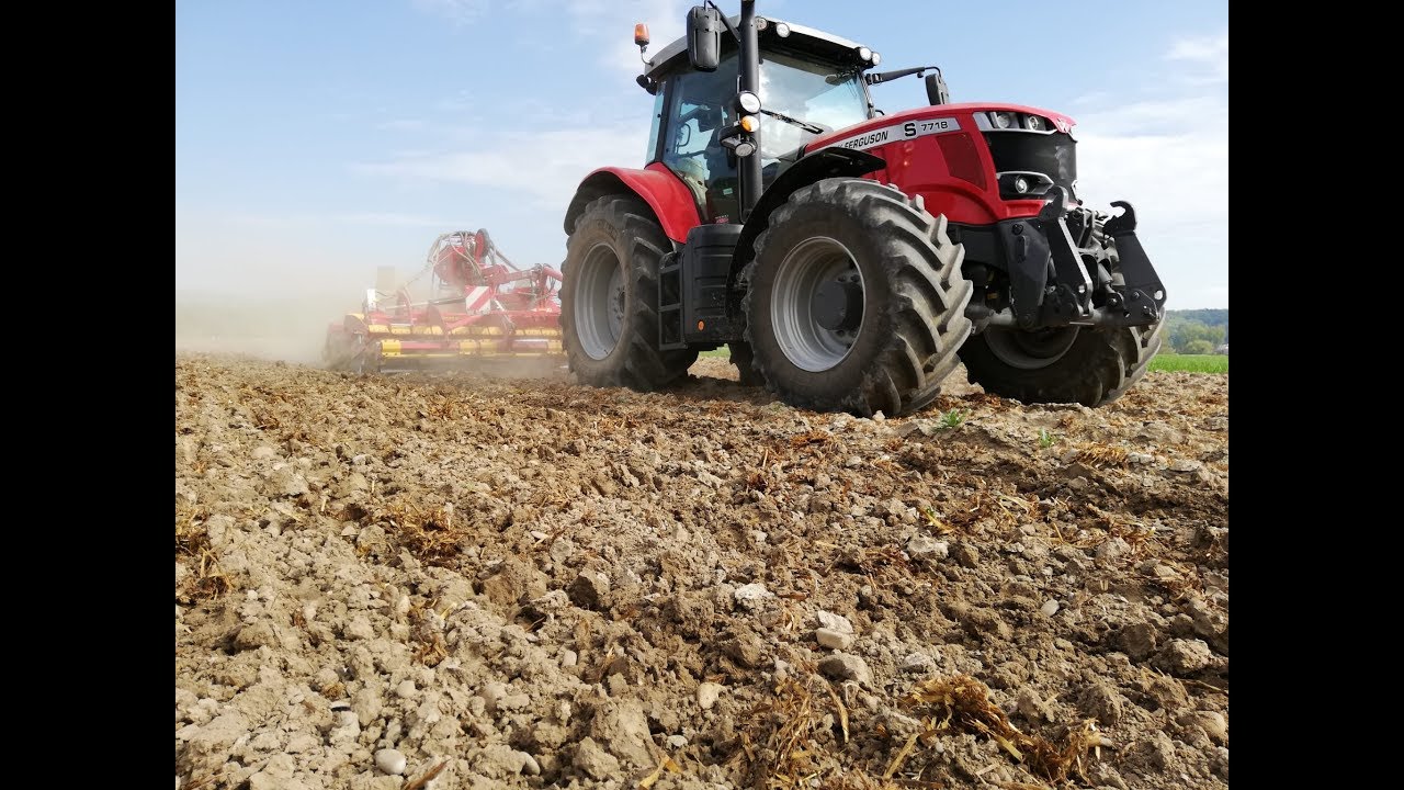 Massey Ferguson 7718S mit Väderstad Carrier 425 XL Scheibenegge | Maissaat Vorbereitung!
