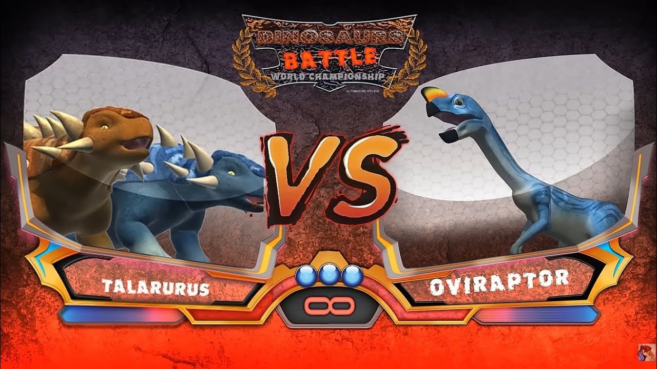 Epic battle of Talarurus x2 vs Oviraptor x5 #pong1977 