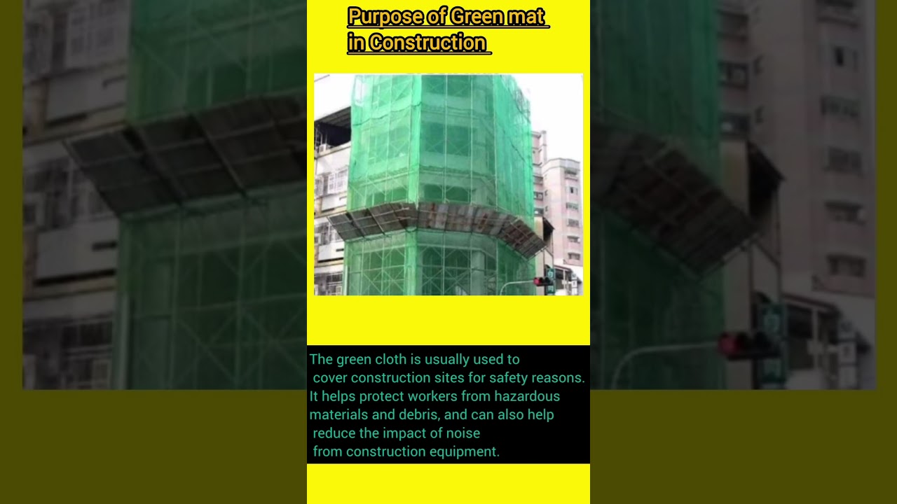 Purpose of Green mat in Construction #shorts