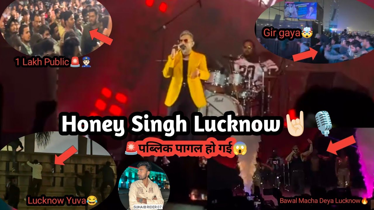 🎙Yo Yo Honey Singh Lucknow Concert Live😱अपने लखनऊ में हनी सिंह पब्लिक पागल हो गई 📍Lucknow Mahotsav🚨