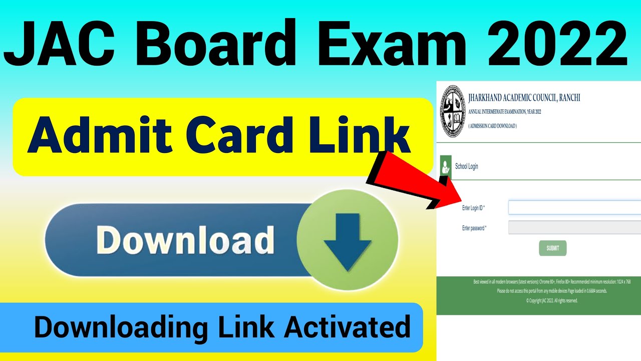 JAC 10th Admit Card Downloading Link 2022 | JAC 10th Admit Card 2022 |JAC Board exam 2022 News Today
