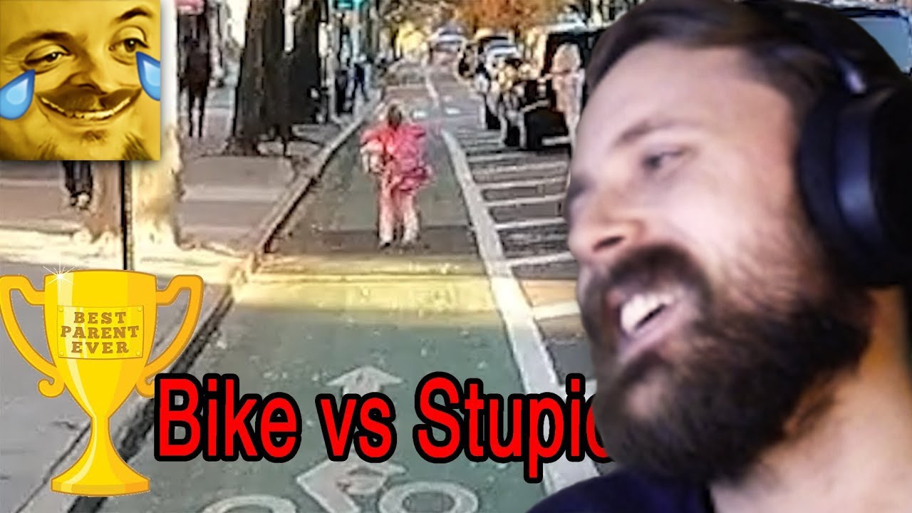 Forsen Reacts to Bike vs Stupidity 91 😷🤬