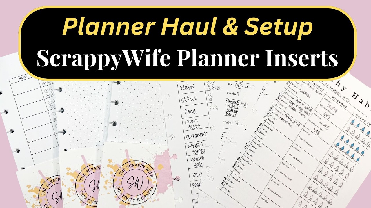 Scrappy Wife Planner Inserts Unboxing + Real-Time Setup