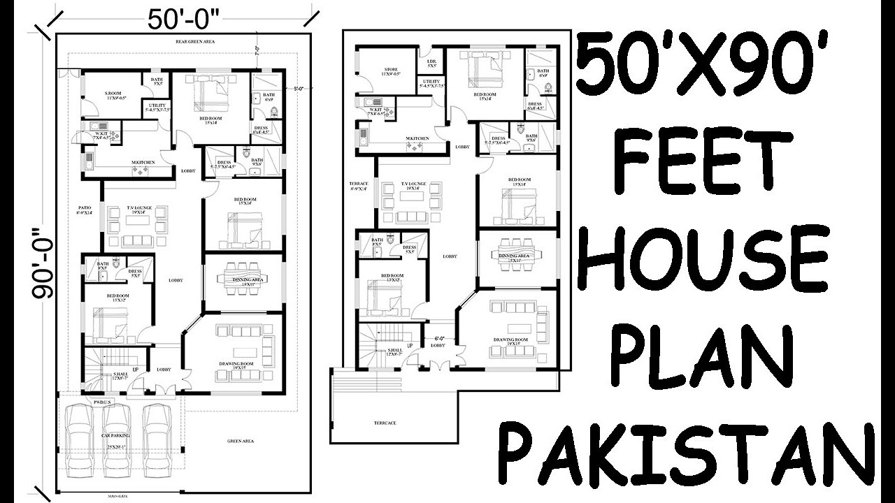 50X90 house plan islamabad