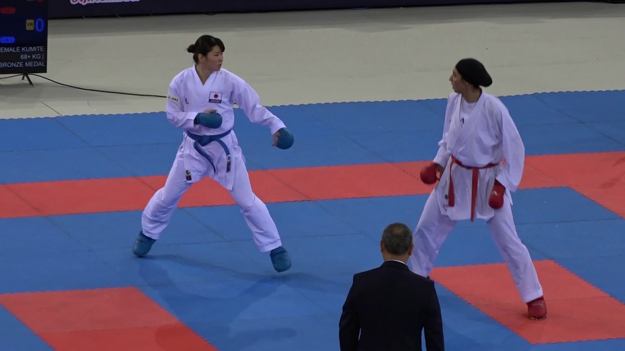 Premier League 2019 Madrid Female68+ Hamideh Abbasali (IRI) vs Saito Ayaka (JPN)