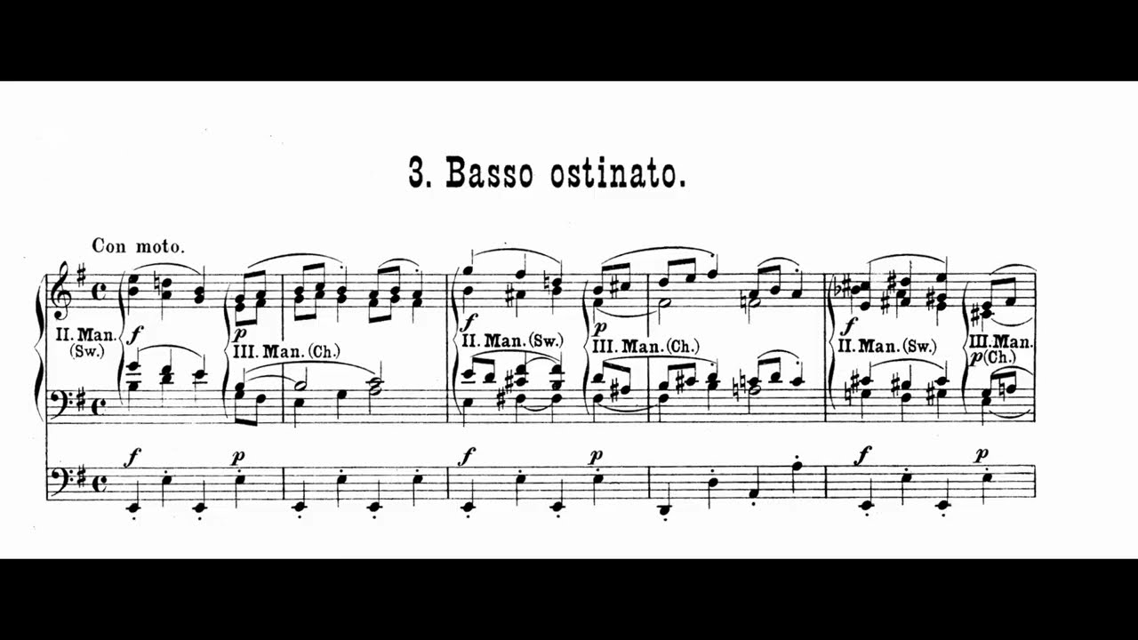 Max Reger - Zehn Stücke für die Orgel op. 69 [Score Video]