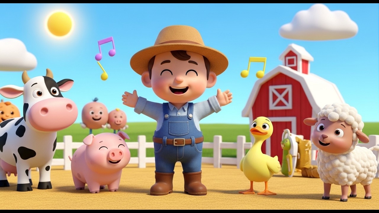 🚜 Old MacDonald Had a Farm 🐮 Fun Animal Sounds Song for Babies & Toddlers | Baby Giggles TV