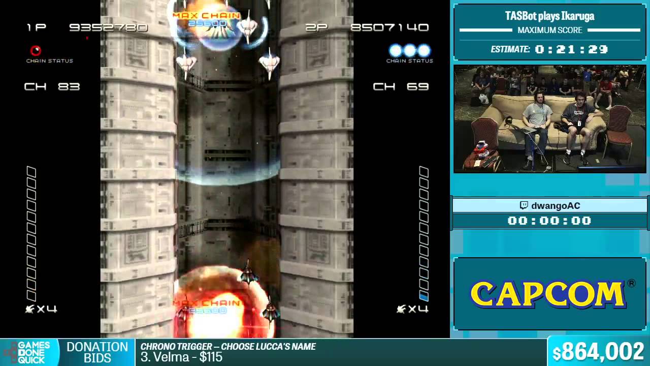 TASBot plays Ikaruga by Maximum score by keylie in 21:29 - Summer Games Done Quick 2015 - Part 153