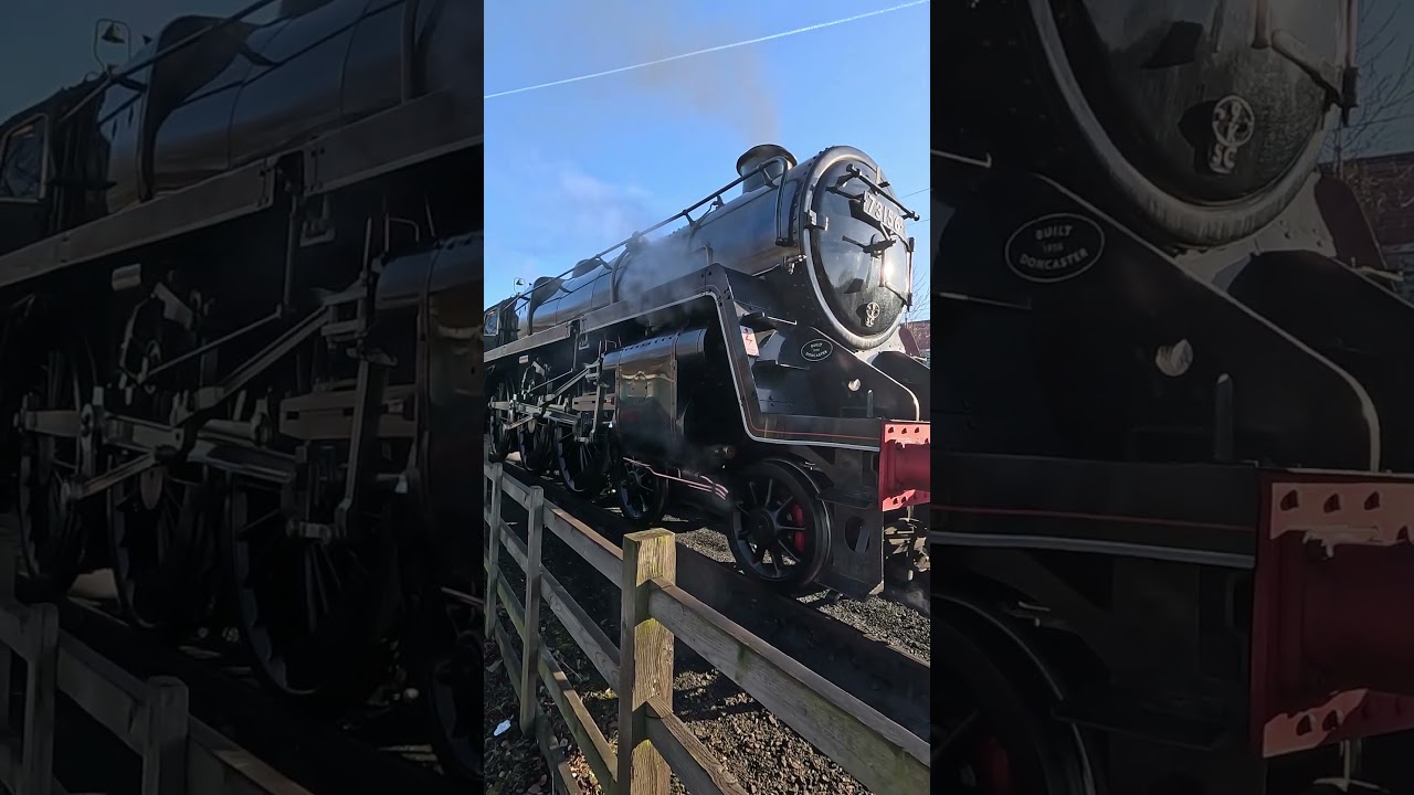 Steam Engine 73156 front and side view #steamengine #steamlocomotive #railway #steamloco #steamtrain