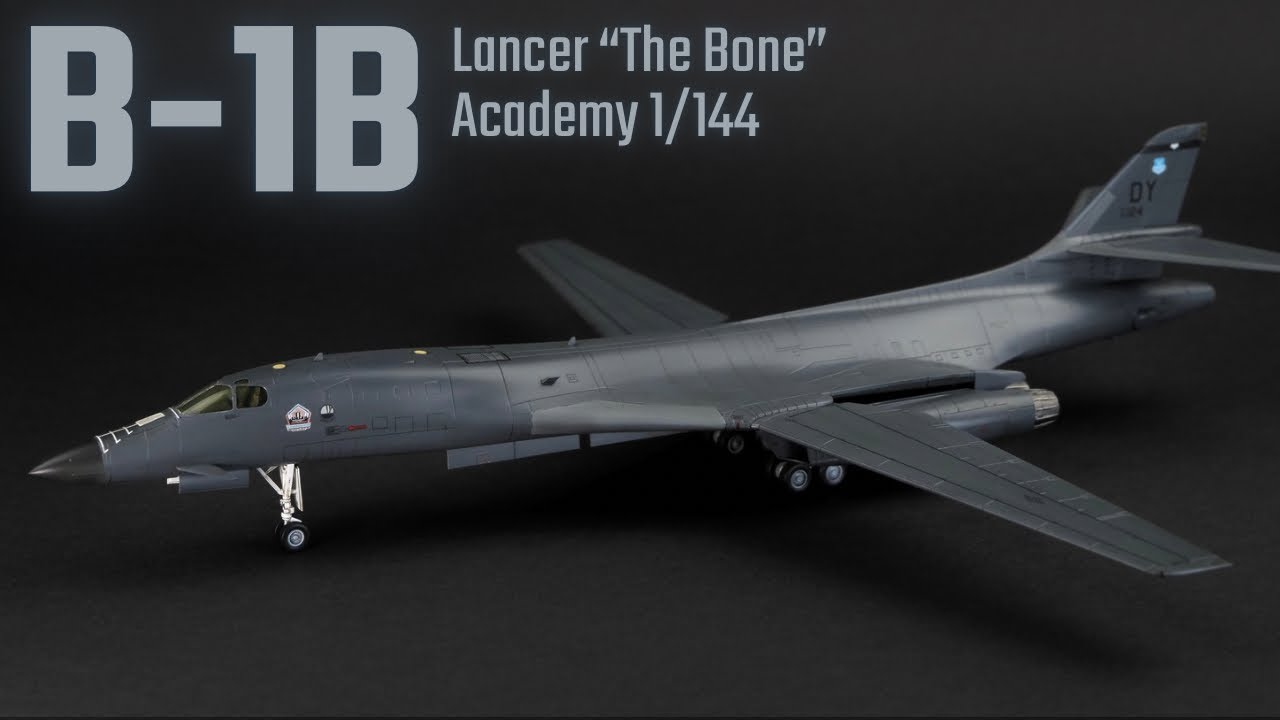 Rockwell B-1B Lancer USAF 1/144 Academy 12620 Full Build Video | RWO Models