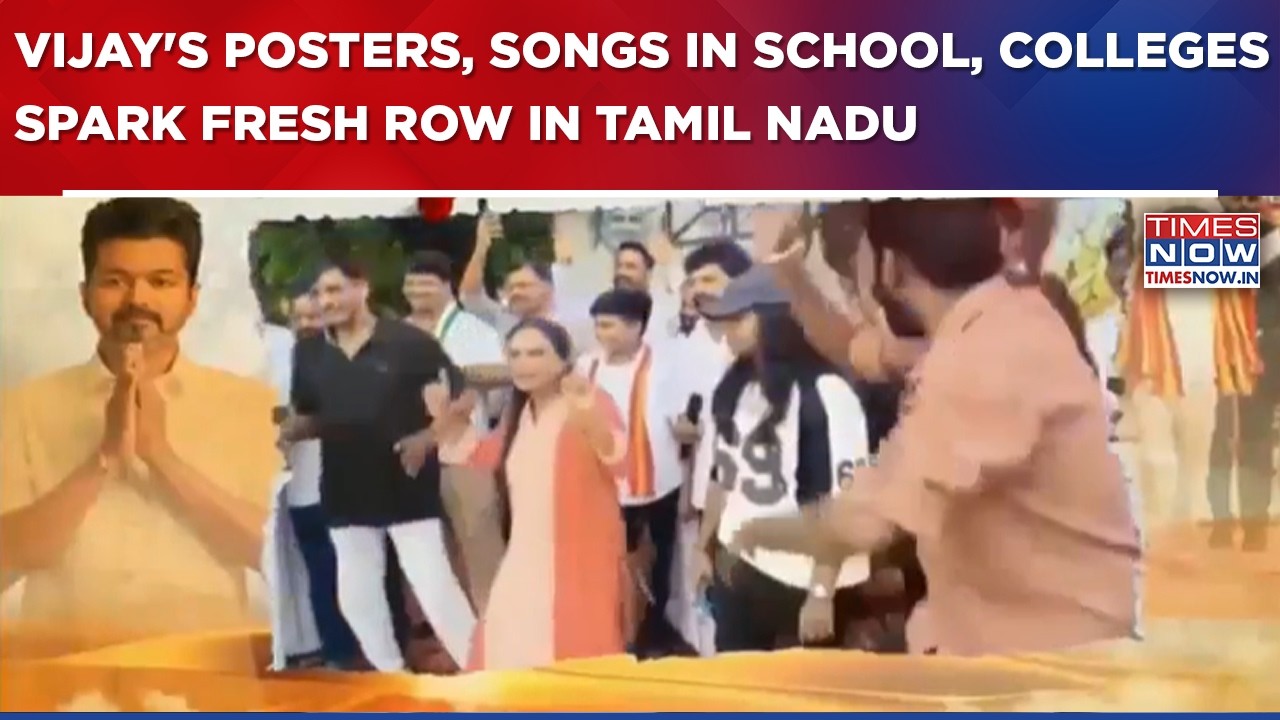TVK Under Fire As Vijay Posters In School, Campaign Songs At College Event Trigger Political Storm