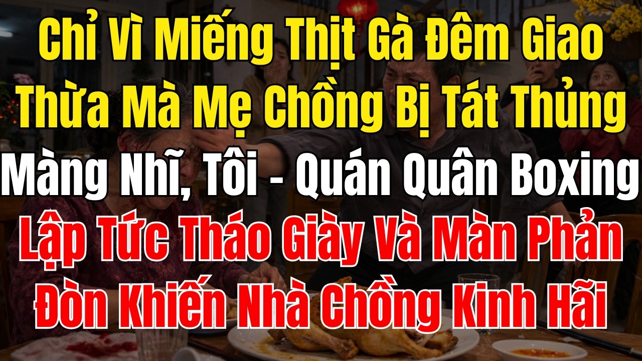 Chỉ Vì Miếng Thịt Gà Đêm Giao Thừa Mà Mẹ Chồng Bị Tát Thủng Màng Nhĩ, Tôi – Quán Quân Boxing Lập Tức