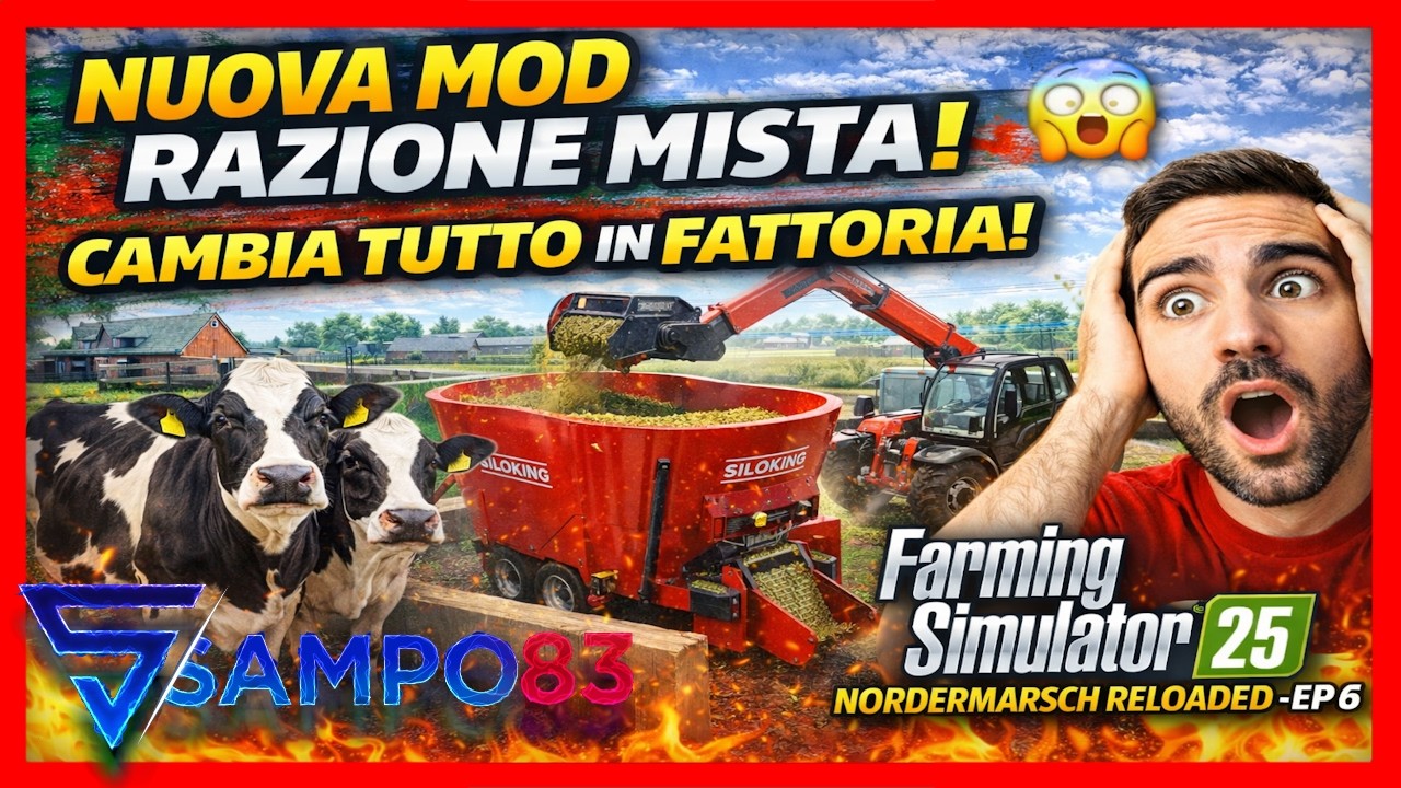 NUOVA MOD RAZIONE MISTA! 🔥 CAMBIA TUTTO IN FATTORIA! EP 6 | NORDERMARSCH RELOADED – FS25